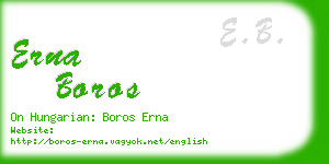 erna boros business card